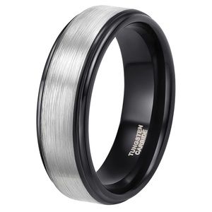 8mm Tungsten Carbide Wedding Ring Band for Men